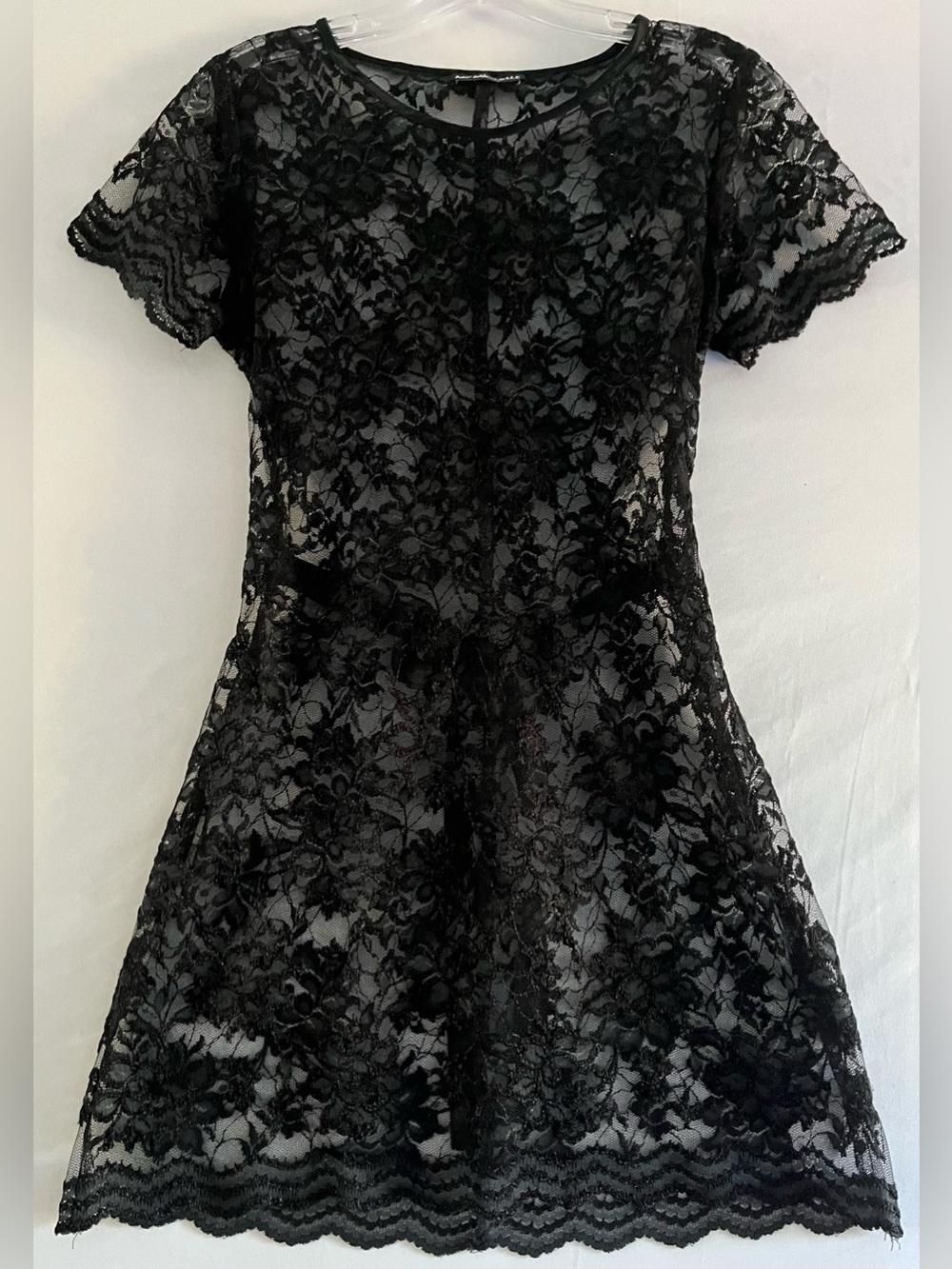 Romantic Black Floral Lace Mini Dress Coquette Whimsigoth Satin Bow